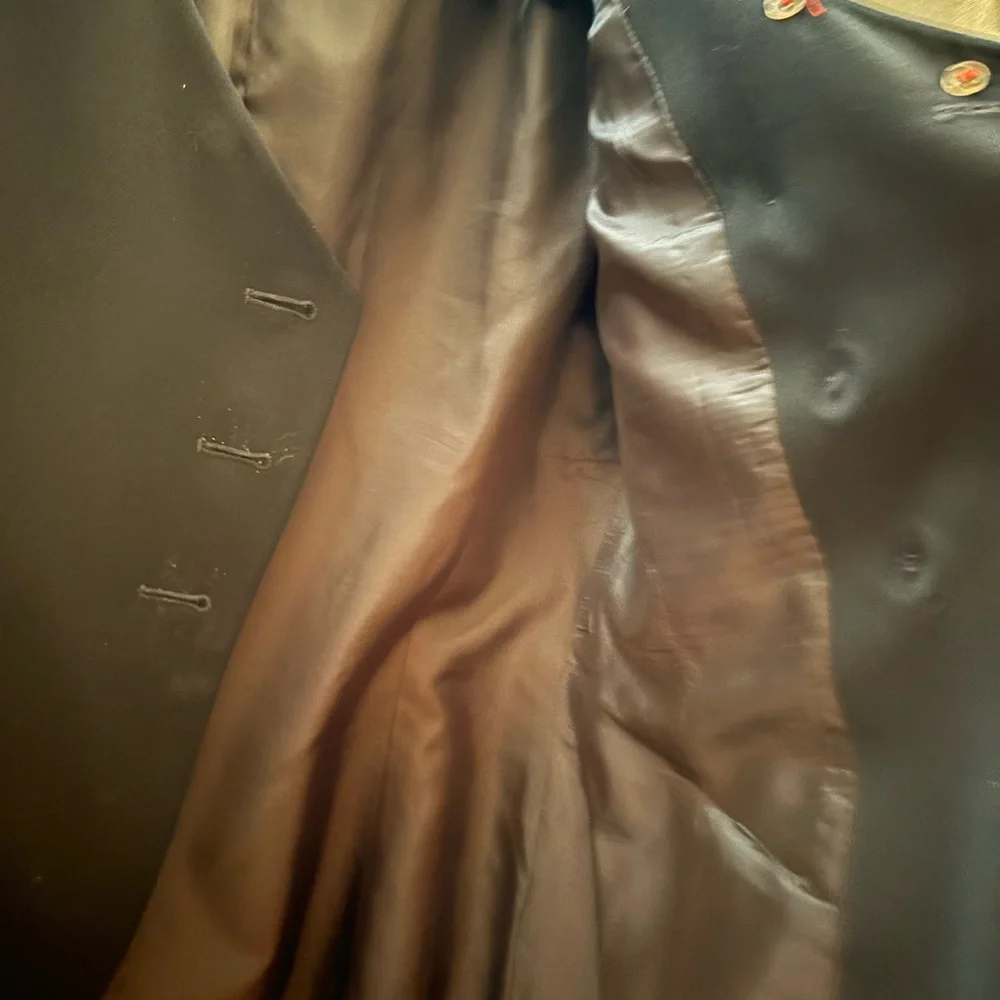 VINTAGE Dior Black and Gold Blazer Sleek Tailored Silhouette